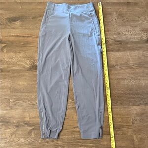Athleta Light Gray Performance Joggers with Ankle Zips